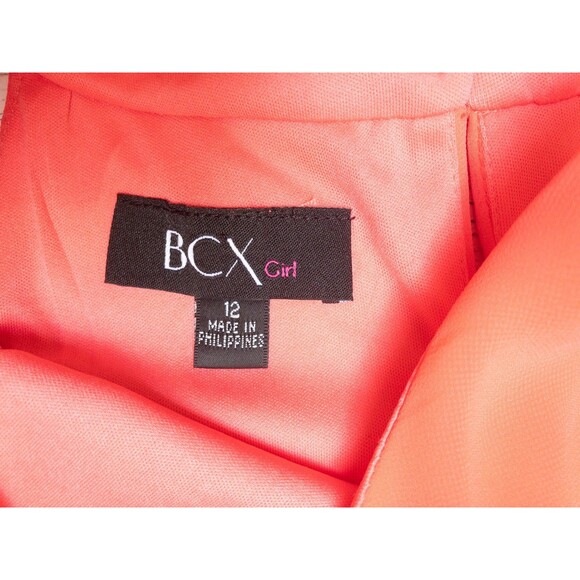 BCX Girl Orange/Navy Dress with Necklace Sz 12 - Picture 3 of 3